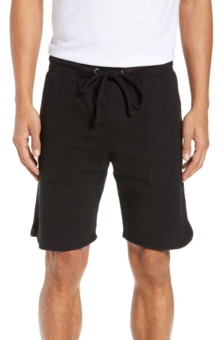 Men's Goodlife Slim Fit Scallop Micro Terry Shorts - Black