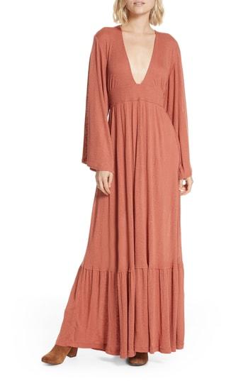 Women's Endless Summer By Free People Moon Walking Maxi Dress - Orange