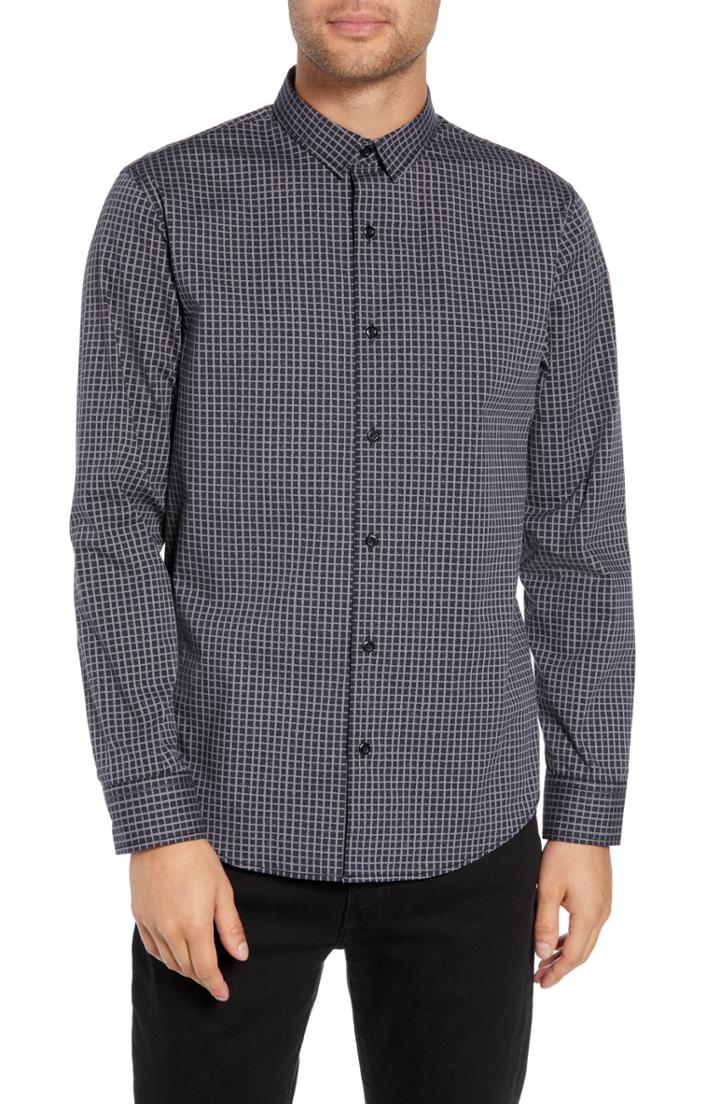 Men's The Rail Check Print Sport Shirt - Black