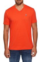 Men's Psycho Bunny V-neck T-shirt (l) - Orange
