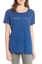 Women's Current/elliott 'the Crew Neck' Linen & Cotton Tee - Blue