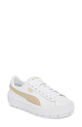 Women's Puma Platform Trace Sneaker .5 M - White