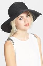 Women's Eric Javits 'hampton' Straw Sun Hat - Black