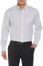 Men's Cutter & Buck Regular Fit Stripe Stretch Oxford Shirt - Grey