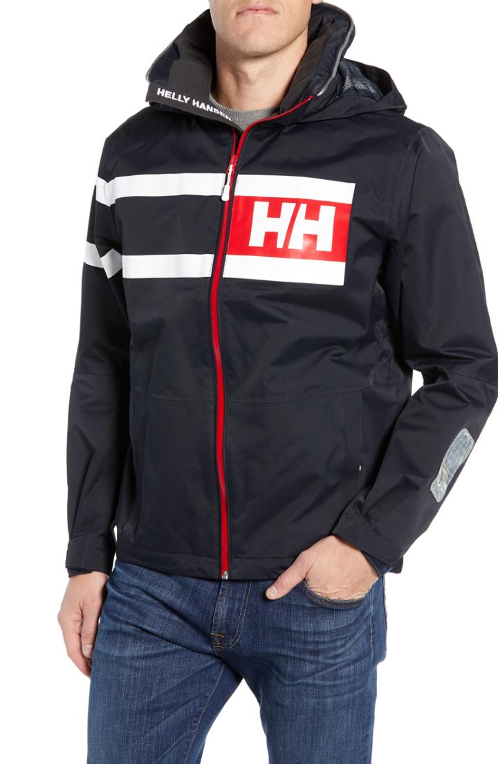 Men's Helly Hansen Salt Power Hooded Jacket - Blue
