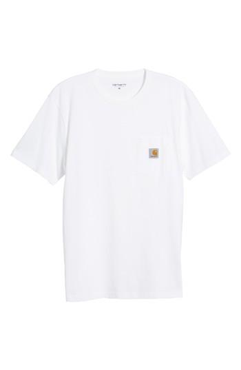 Men's Carhartt Work In Progress Logo Pocket T-shirt, Size - White
