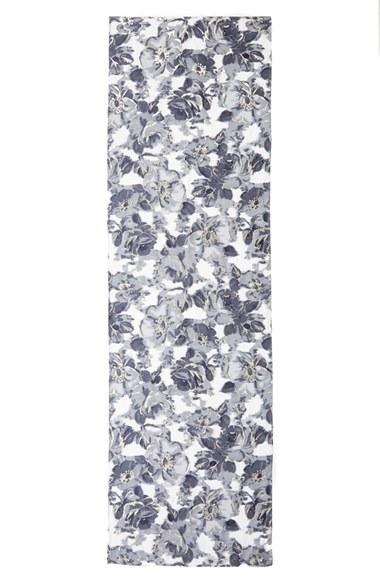 Women's St. John Collection Metallic Floral Fil Coupe Scarf