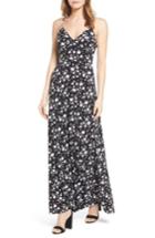 Women's Michael Michael Kors Verbena Print Jersey Maxi Dress - Black