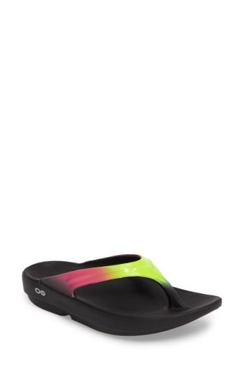 Women's Oofos Oolala Flip Flop M - Yellow