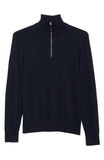 Men's Burberry Rawlins Quarter Zip Cashmere Blend Sweater
