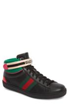 Men's Gucci New Ace Stripe High Top Sneaker Us / 6uk - Black