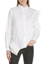 Women's Clu Pleat Trim Shirt - White