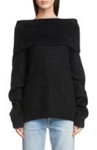 Women's Acne Studios Off The Shoulder Sweater - Black