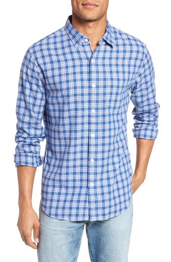Men's Bonobos Slim Fit Plaid Brushed Twill Sport Shirt - Blue
