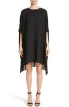 Women's St. John Collection Double Silk Georgette Draped Dress