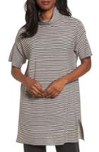 Women's Eileen Fisher Stripe Merino Wool Tunic, Size - Grey