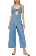 Women's Topshop Polka Dot Jumpsuit Us (fits Like 2-4) - Metallic