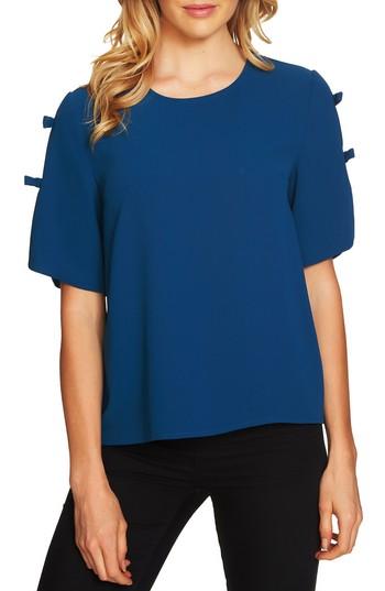 Women's Cece Moss Split Sleeve Blouse - Blue