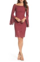 Women's Bardot Solange Corded Lace Sheath Dress - Burgundy