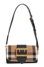 Burberry Small Buckle House Check & Leather Convertible Clutch -
