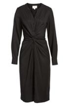 Women's Everly Twist Front Shirtdress - Black