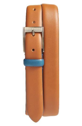 Men's Ted Baker London Centre Leather Belt - Tan