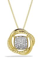 Women's David Yurman 'infinity' Infinity Pendant With Diamonds In Gold On Chain