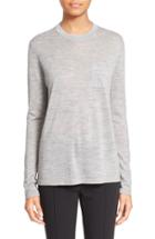 Women's Alexander Wang Wool & Silk Crewneck Sweater - Grey