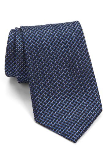 Men's John Varvatos Star Usa Check Silk Tie, Size - Black