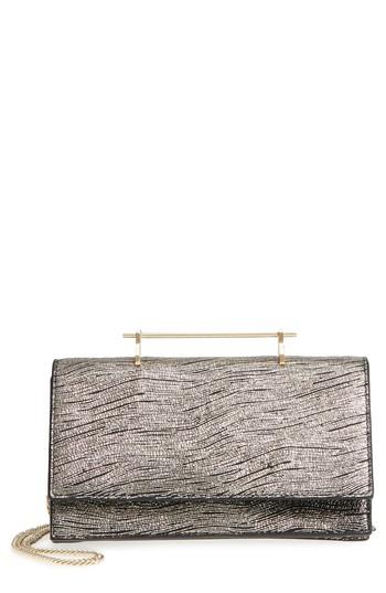 M2malletier Alexia Metallic Calfskin Leather Clutch - Metallic