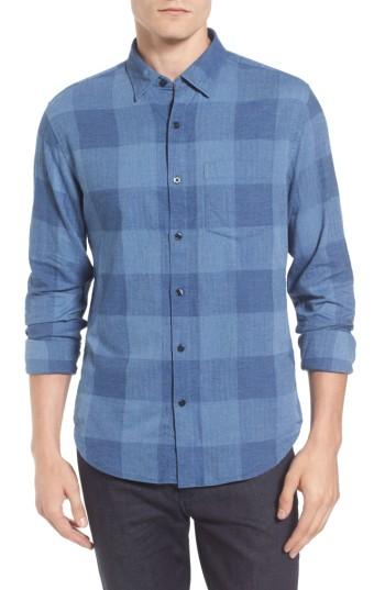 Men's Bonobos Slim Fit Check Brushed Twill Sport Shirt - Blue