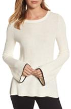 Women's Vince Camuto Tipped Bell Sleeve Sweater - White