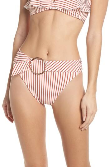 Women's For Love & Lemons Havana Ring Bikini Bottoms - Red