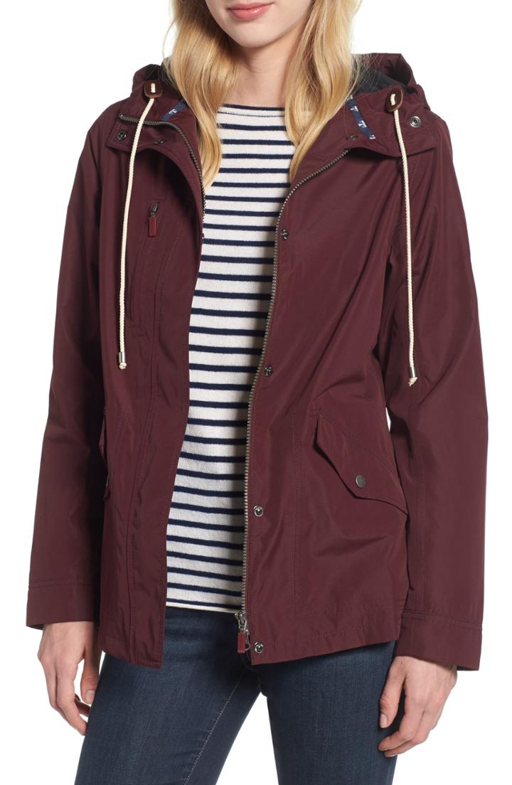 Women's Barbour Headland Waterproof Hooded Raincoat Us / 10 Uk - Purple