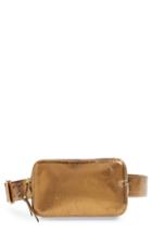J.crew Harper Metallic Leather Fanny Pack - Black