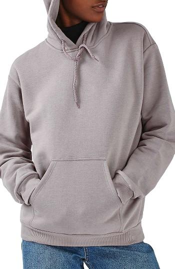 Petite Women's Topshop Oversize Hoodie P Us (fits Like 00p) - Purple