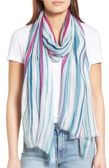 Women's Halogen Painterly Wave Wrap, Size - Blue/green
