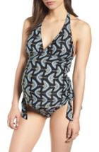 Women's Maternal America 'josie' Maternity Tankini Swimsuit - Blue