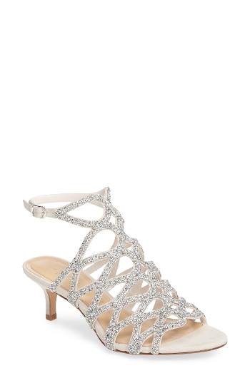 Women's Imagine By Vince Camuto Kami Glitter Cage Sandal M - Metallic