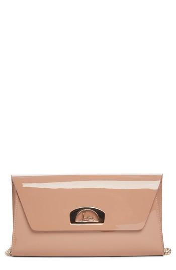Christian Louboutin Vero Dodat Patent Leather Clutch - Beige