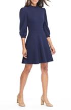 Women's Gal Meets Glam Collection Maggie Texture Knit Fit & Flare Dress - Blue