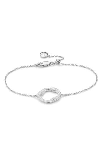 Women's Monica Vinader Riva Diamond Circle Chain Bracelet (special Purchase)