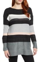 Women's Caslon Abstract Stripe Sweater - Grey