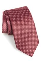 Men's Brioni Dot Silk Tie, Size - Red