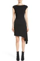 Women's St. John Collection Milano Knit Asymmetrical Dress - Black