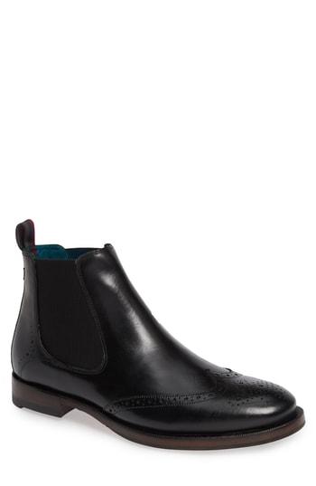 Men's Ted Baker London Camheri Wingtip Chelsea Boot M - Black