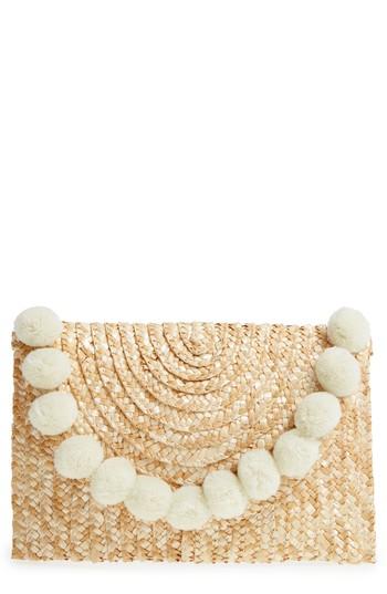 Shiraleah Fortuna Straw Clutch - Beige