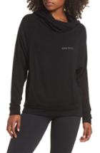 Women's Good Hyouman Grateful Cowl Neck Pullover - Black