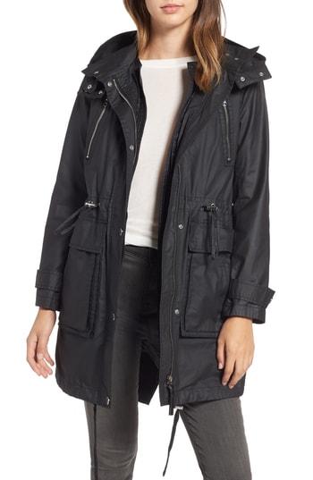 Women's Derek Lam 10 Crosby Parka With Detachable Inner Vest - Black