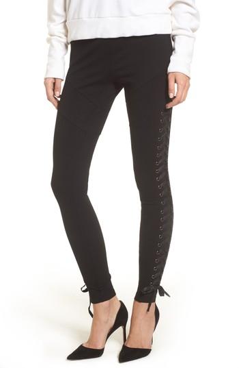 Women's True Religion Brand Jeans Lace-up Leggings - Black